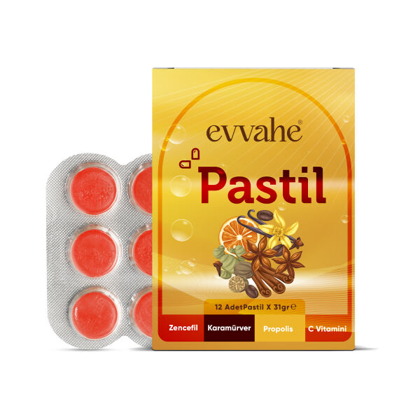 Pastil 12 adet(Zencefil, Karamürver, Propolis, C vitamini İçeren Pastil Takviye Edici Gıda) - 3