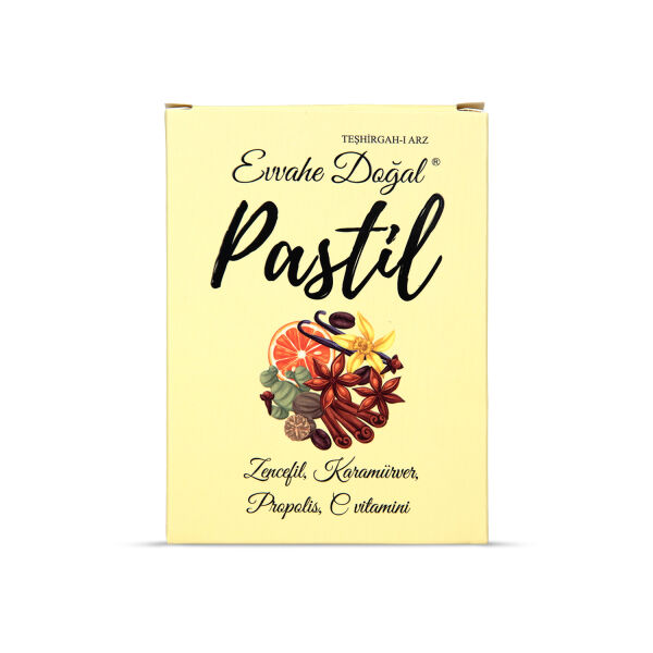 Pastil 12 adet(Zencefil, Karamürver, Propolis, C vitamini İçeren Pastil Takviye Edici Gıda) - 1