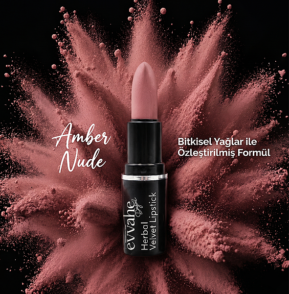 HERBAL VELVET STİCK RUJ - 1- AMBER NUDE 4 g e - 2