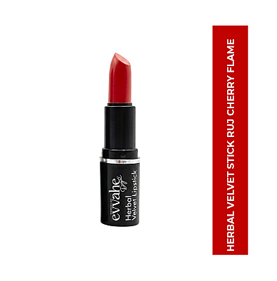 HERBAL VELVET STICK RUJ 4- CHERRY FLAME 4 g e - EVVAHE DOĞAL