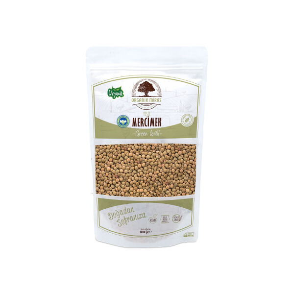 Organik Yeşil Mercimek 1kg - 1